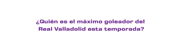 ¿Quién es el máximo goleador del Real Valladolid esta temporada?