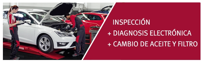 Inspección + Diagnosis electrónica + Cambio de aceite y filtro